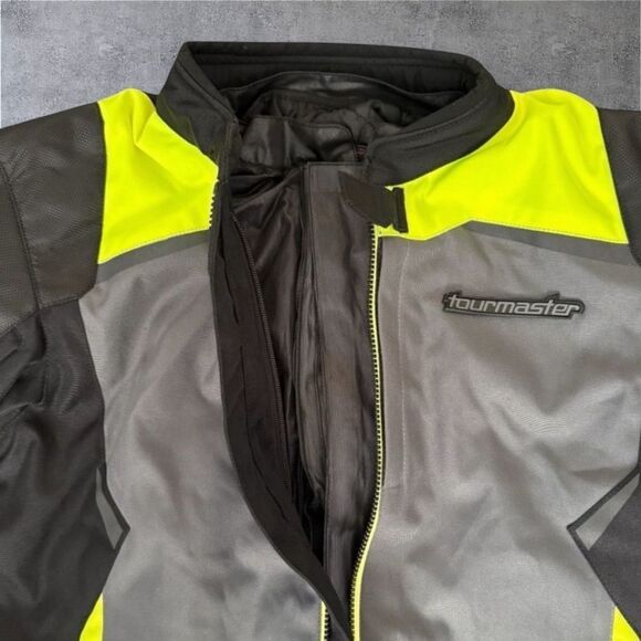 Tourmaster Intake High Visibility Motorcycle Jacket Men’s X-Large - Picture 2 of 15